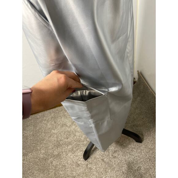 NWT Soho Apparel Women's Silver Cargo Chic Preppy Street Wear Maxi Skirt XL - Picture 6 of 11